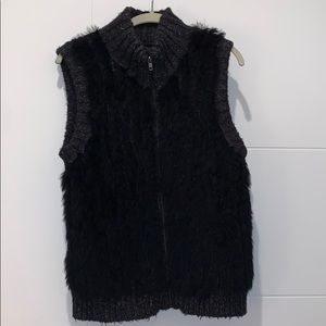 Black Fur Vest